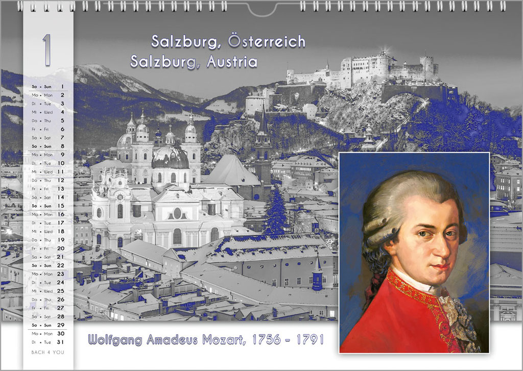 99 Orgelkalender, Musikkalender, Komponisten-Kalender, Bach-Kalender.