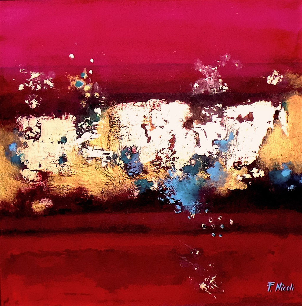" Fusioni" Tecnica mista su tela 40x40 cm