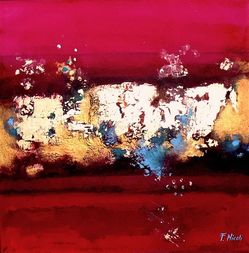 " Fusioni" Tecnica mista su tela 40x40 cm