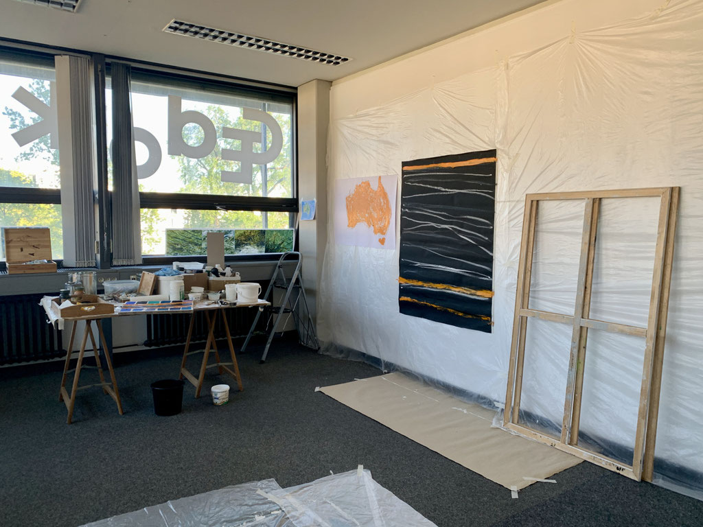 Work in progress: Monika Humm im GEDOKmuc Gastatelier