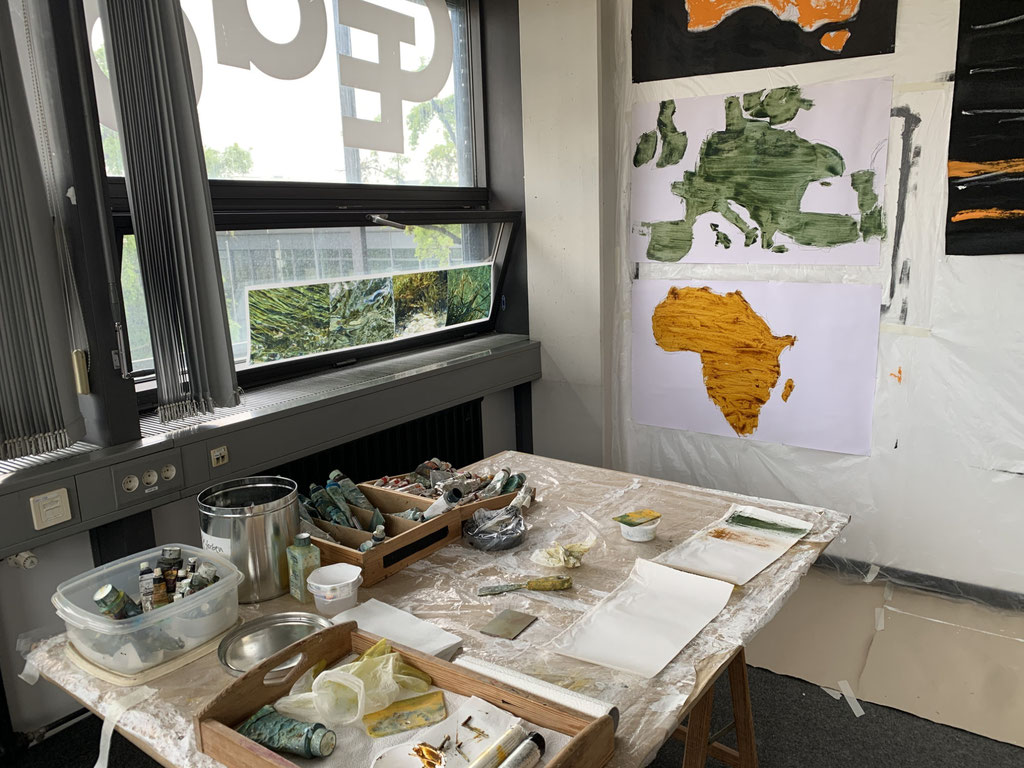 Work in progress: Monika Humm im GEDOKmuc Gastatelier
