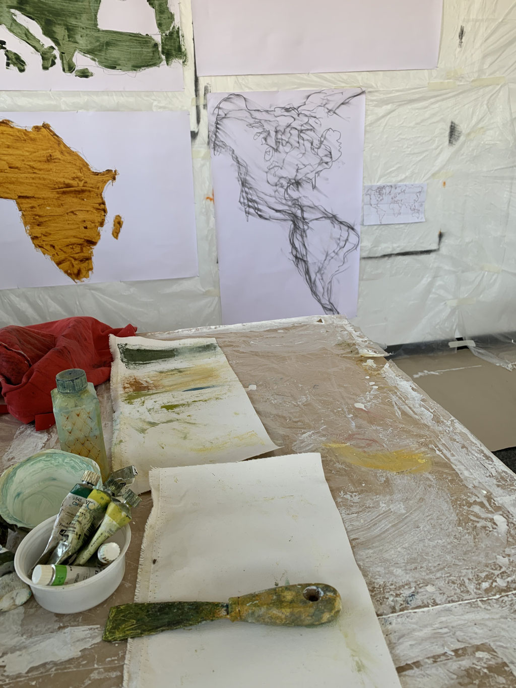 Work in progress: Monika Humm im GEDOKmuc Gastatelier