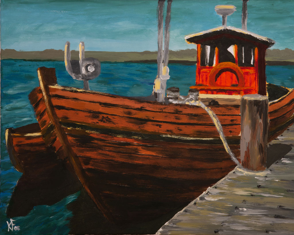 Fischkutter  |  50 x 40 cm  |  Acryl