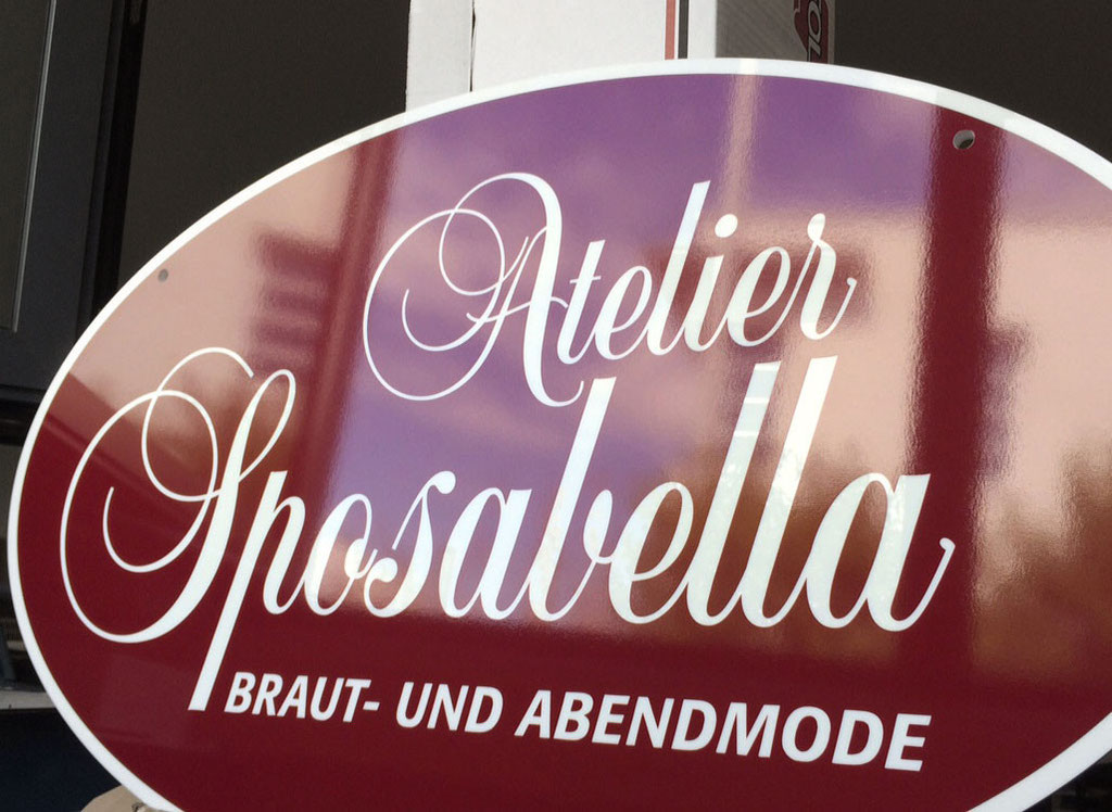 Acrylglasschild / Ausleger, Werbetechnik, Schilder, Beschriftung (© WÖRLE medien, Werbetechnik Würzburg)