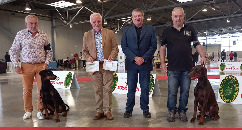 Juge JJ DUPAS - 1er EXC CACS-CACIB MEILLEUR DE RACE - SIRCEY DELLA GUARDIA NERA