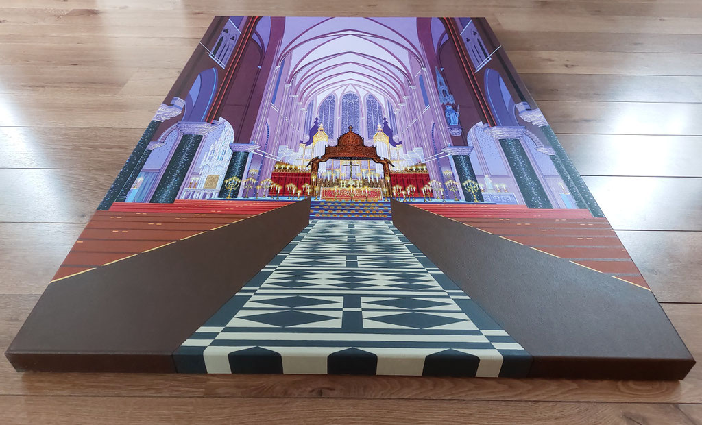 3 D beeld van 'Veertigurengebed'.