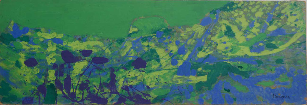 105 x 36 cm, huile sur panneau, 1957