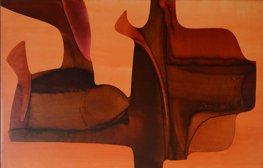 103 x 66 cm, huile sur panneau, 1977, L'entente