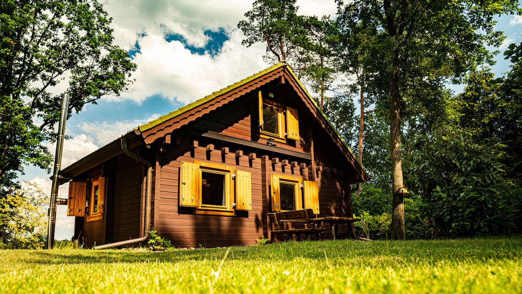 Haus am See mieten Brandenburg Blockhaus Schorfheide am