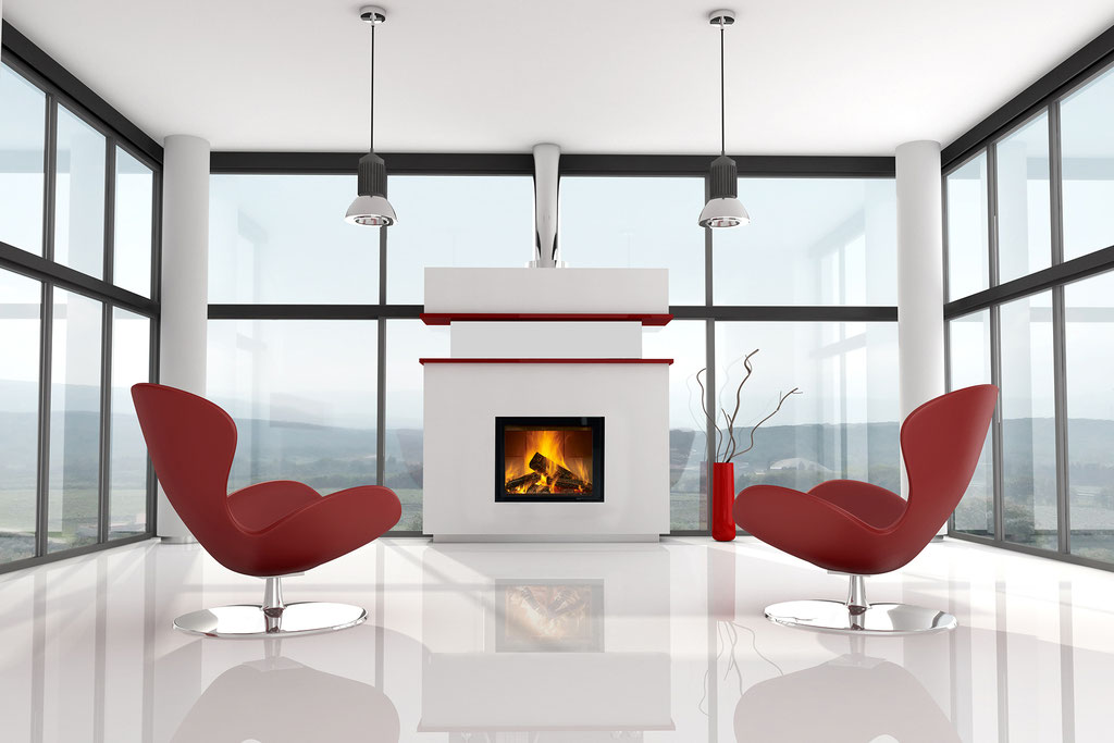 Cheminée feu bois insert