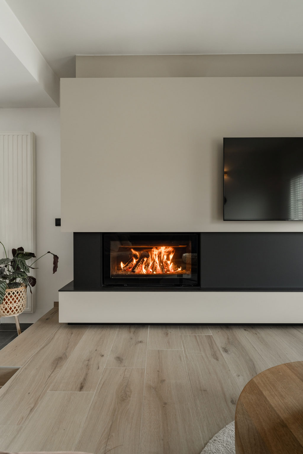 Cheminée feu bois insert