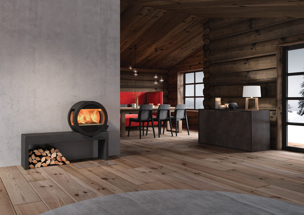 Poêle à bois 3 vitres feu