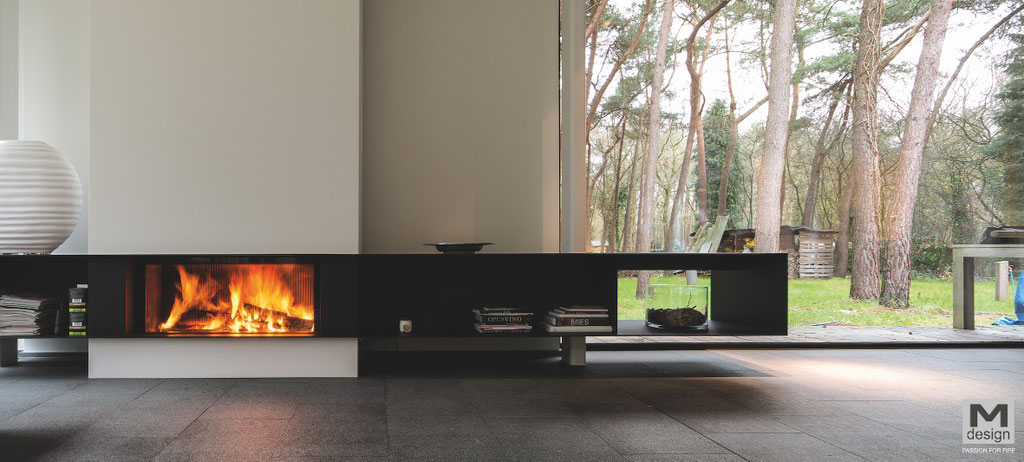 Cheminée feu bois foyer fermé 