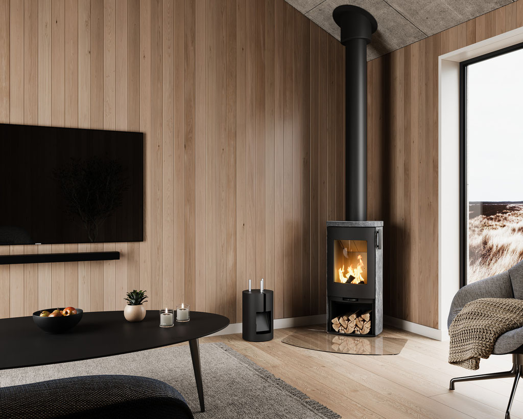 Poêle à bois feu