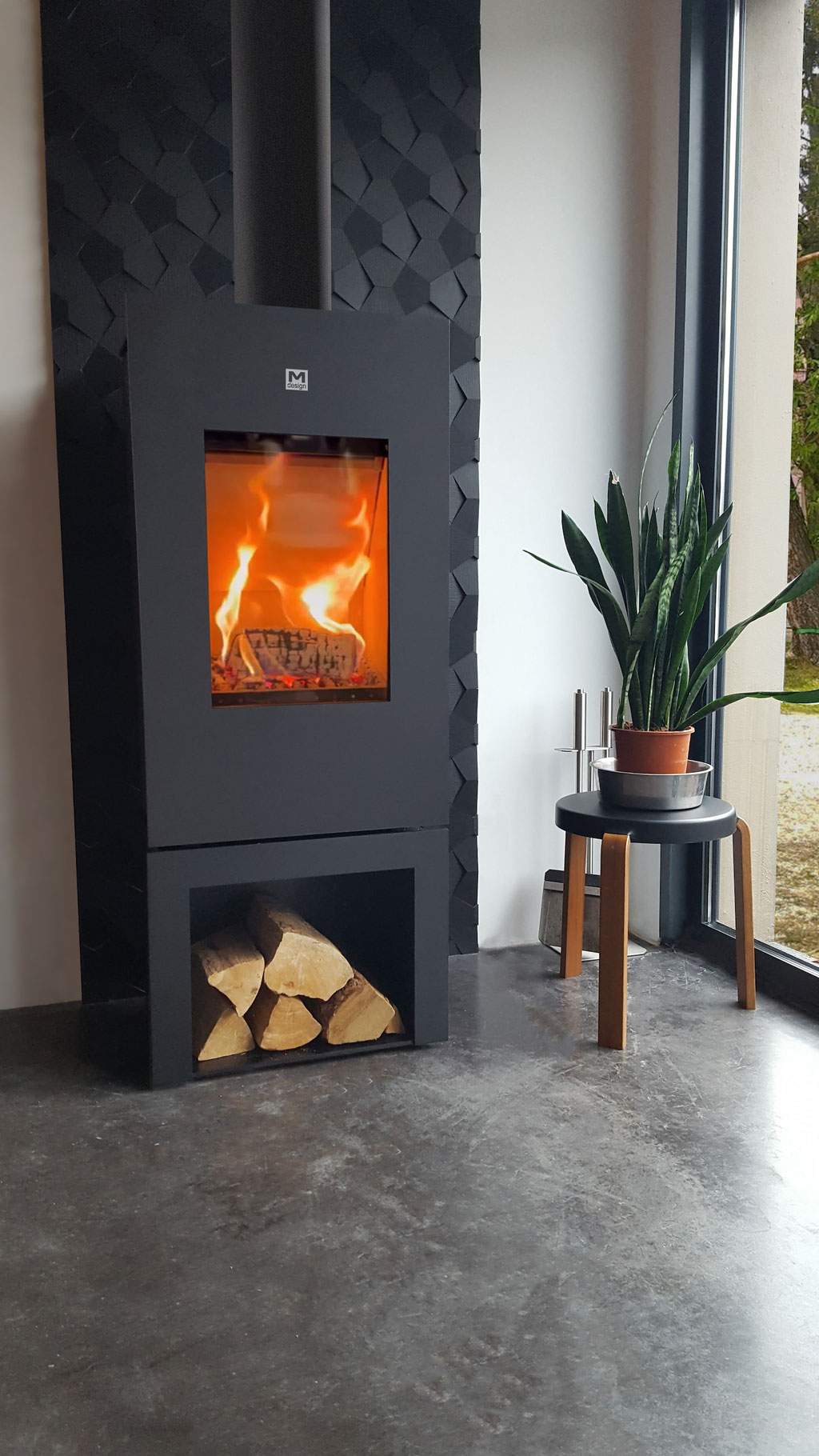 Poêle à bois feu