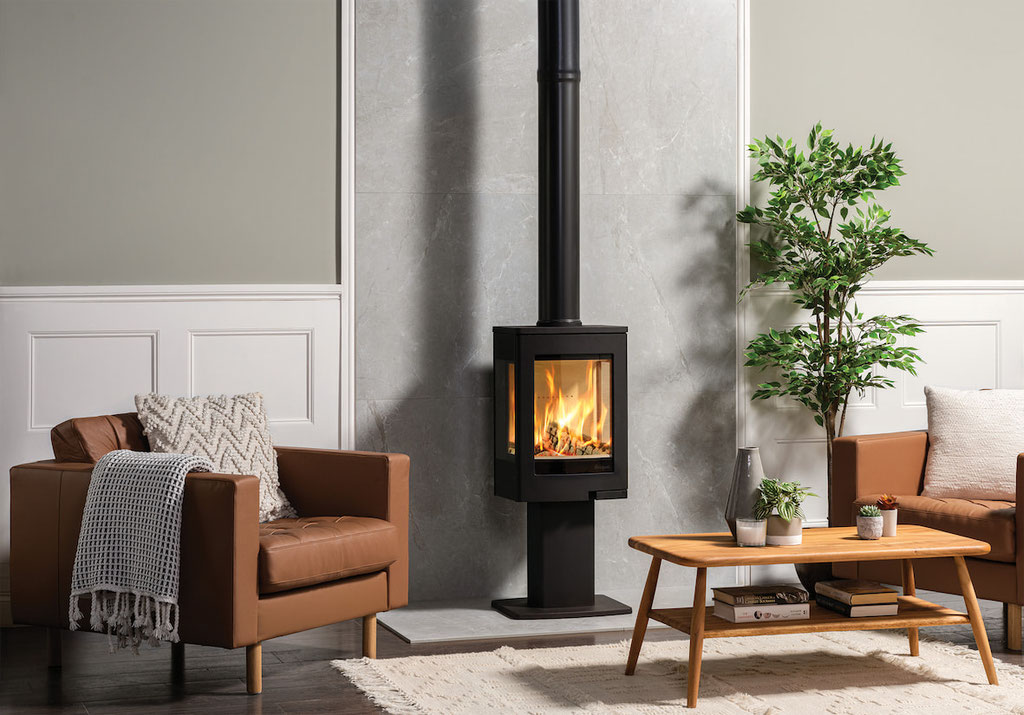 Poêle à bois 3 vitres feu