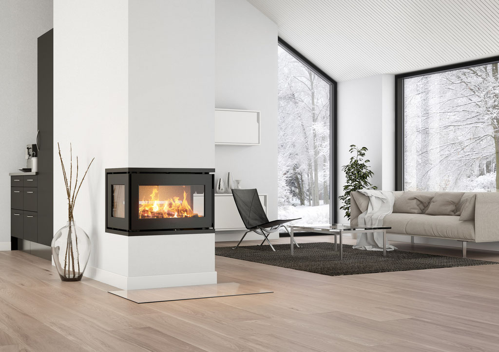 Cheminée feu bois insert