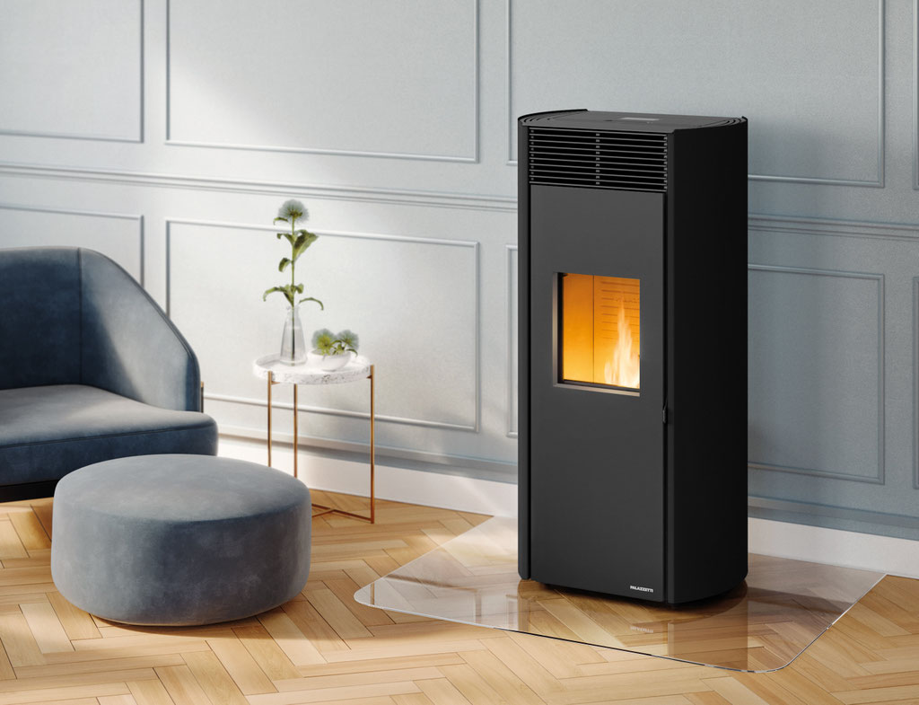 Poêle à granulés feu