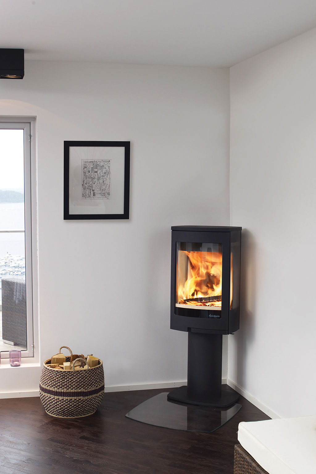 Poêle à bois 3 vitres feu