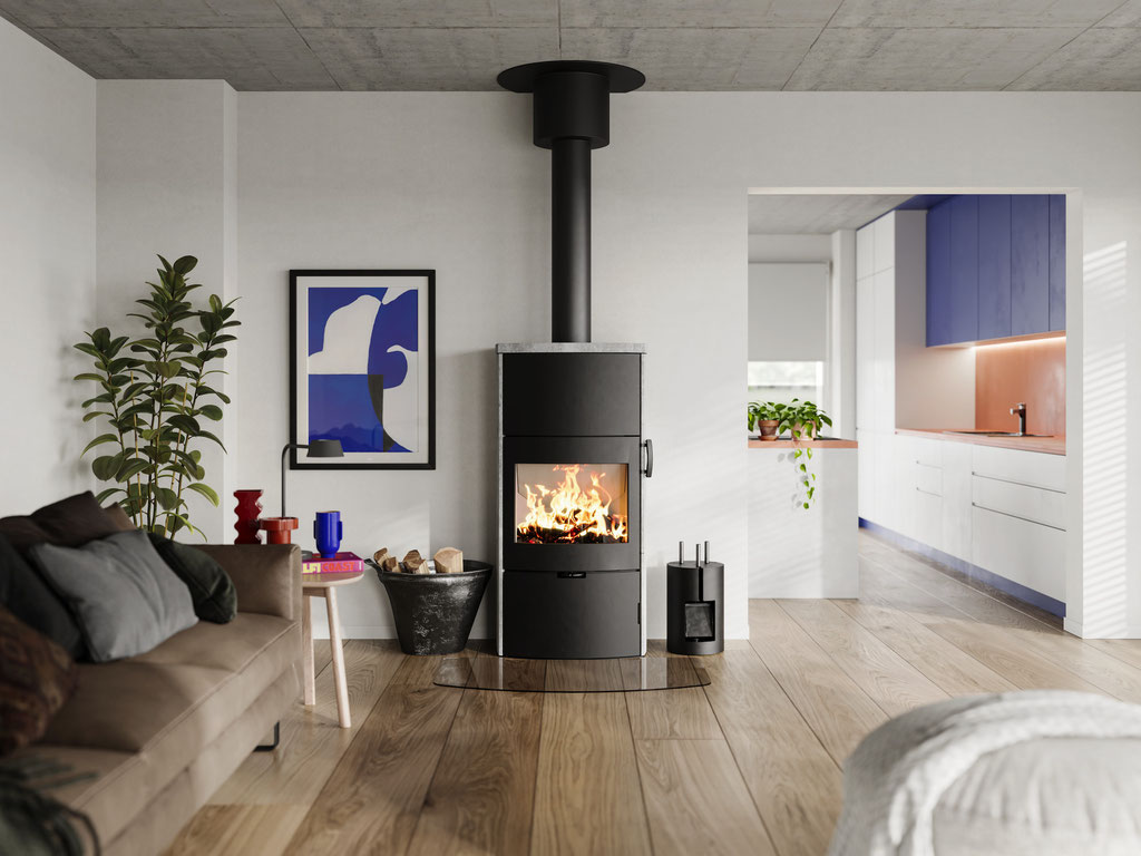 Poêle à bois accumulation feu