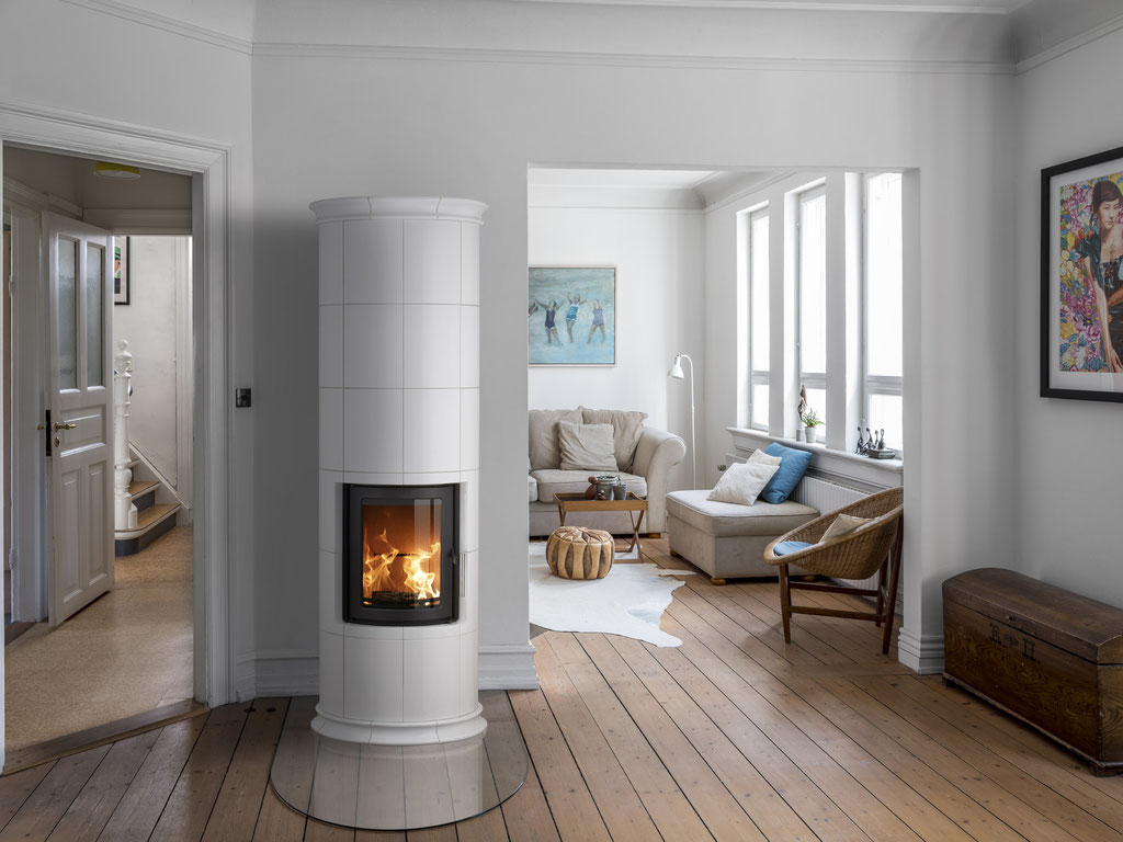Poêle à bois céramique feu