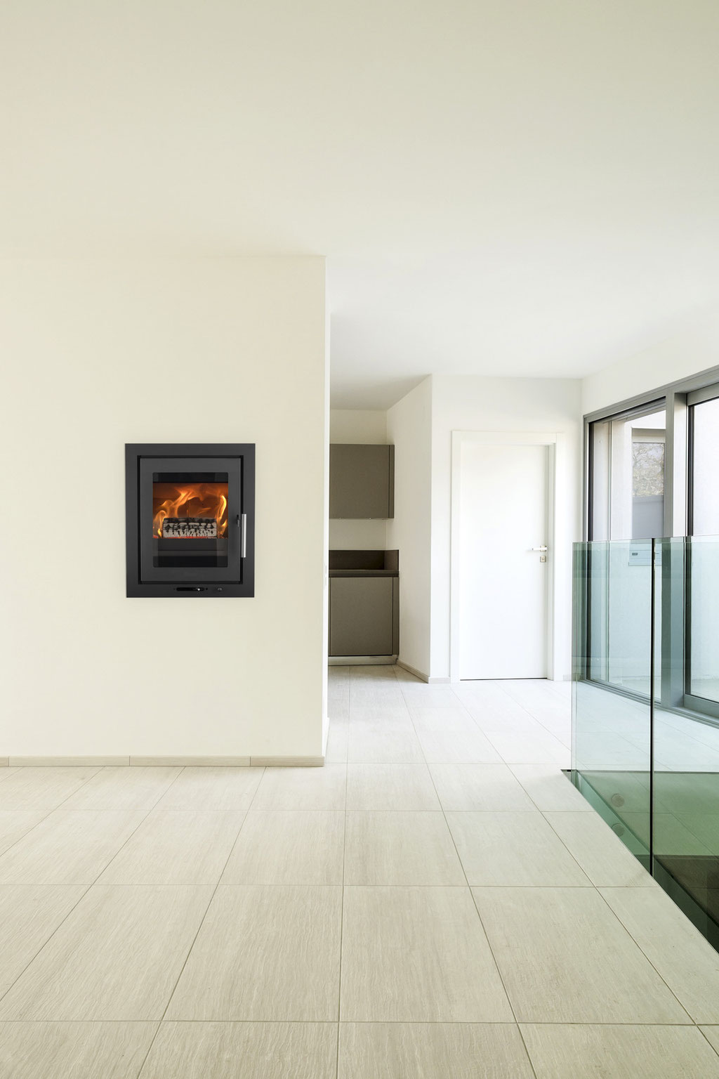 Cheminée feu bois insert