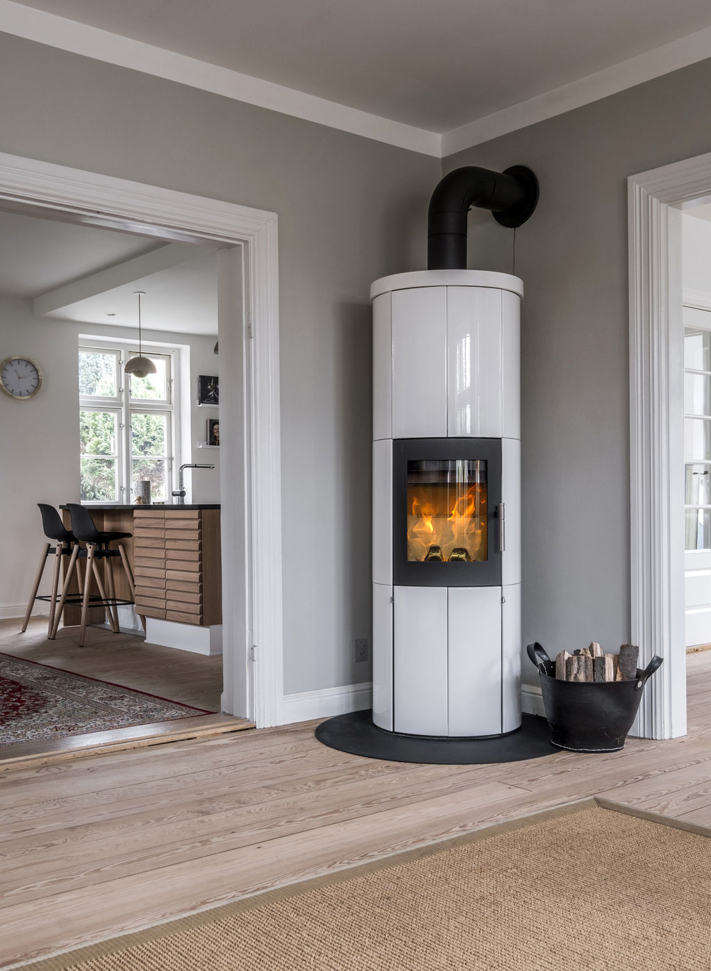 Poêle à bois céramique feu