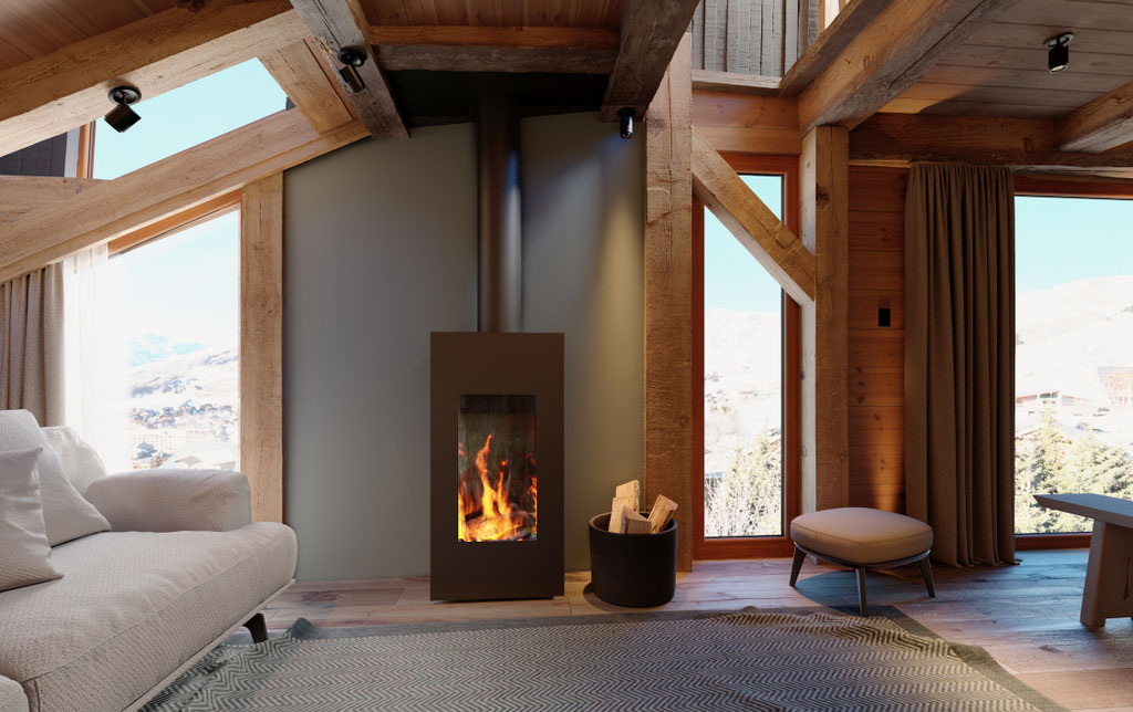Poêle à bois feu
