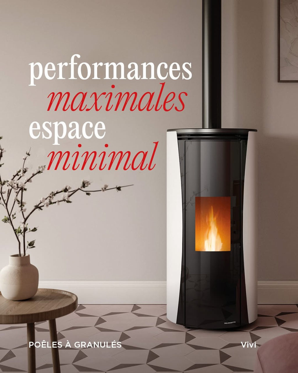 Poêle à granulés rond feu