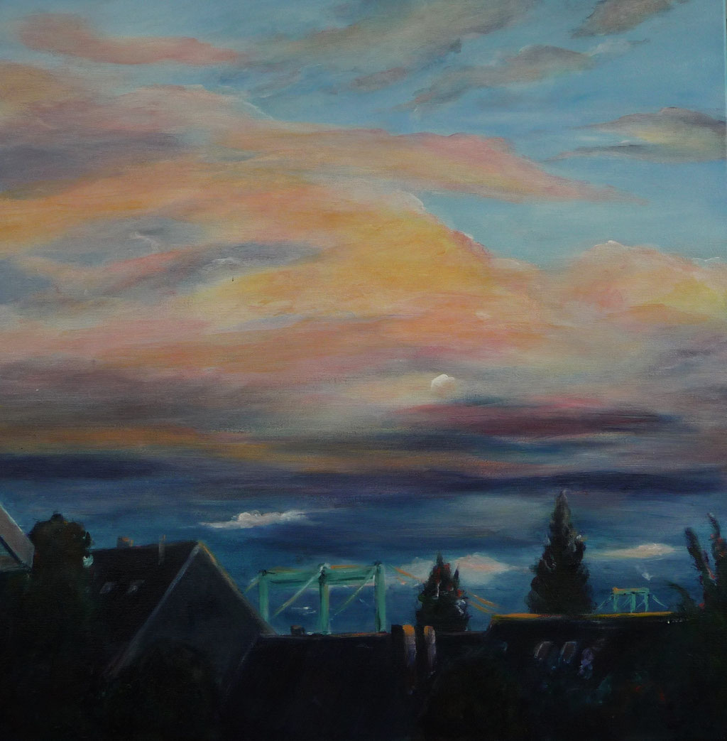 Wolkenspiel - 60 x 60 cm- Acryl auf Leinwand