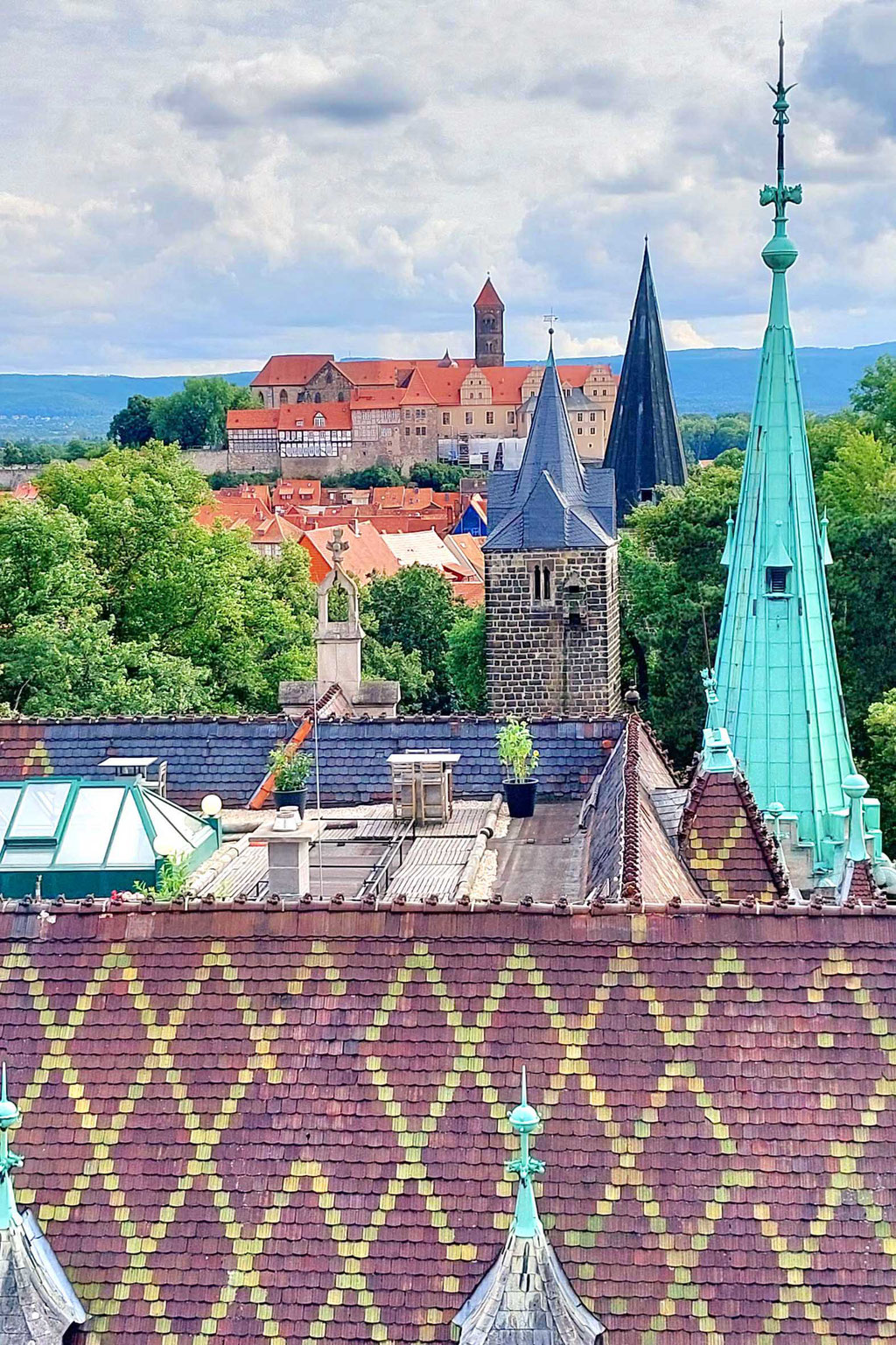 Blick vom Sternenkiekerturm, Quedlinburg