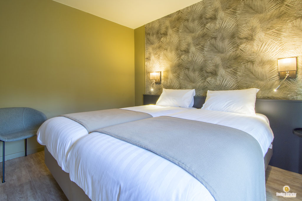 Décoration chambre hôtel La Clochette Celles Décoratrice d'intérieur UFDI Catherine Colot Design Interior 5580 Rochefort