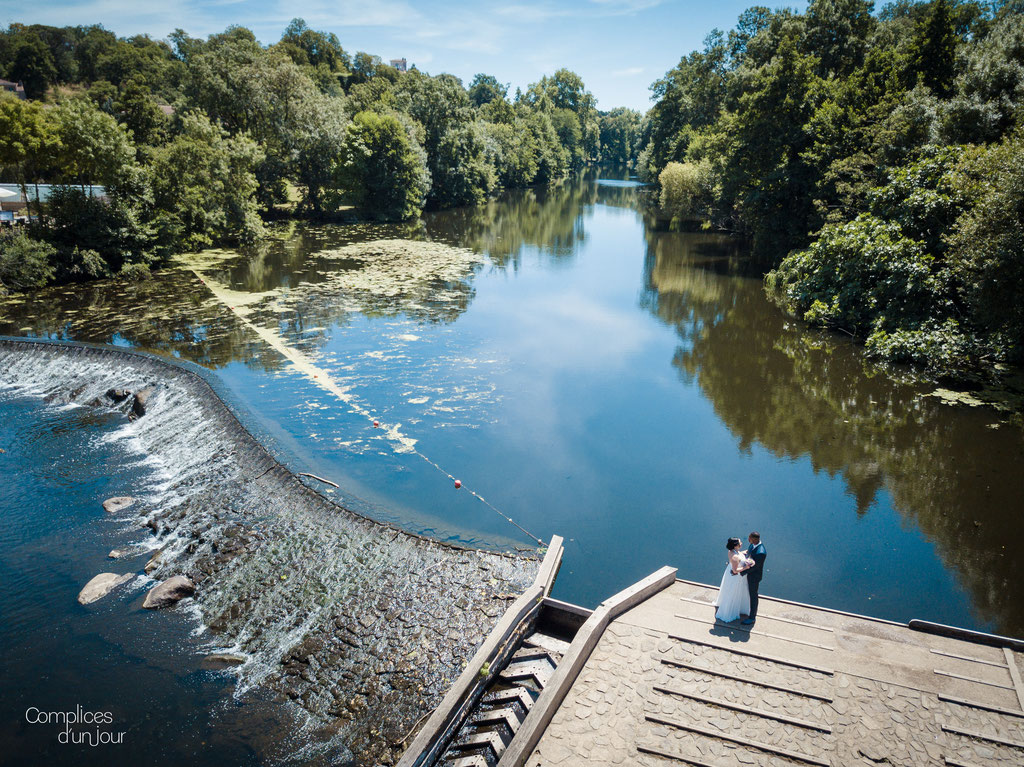 Complices d'un jour - Photographe de mariage. Vue d'un drône