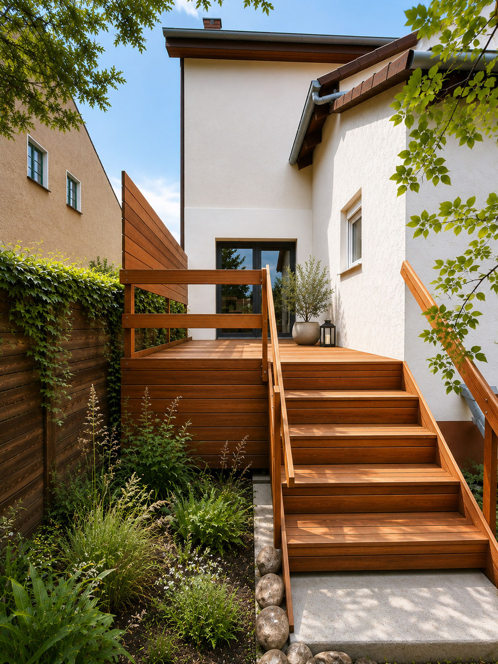 Neue Terrasse und Garten Nachher