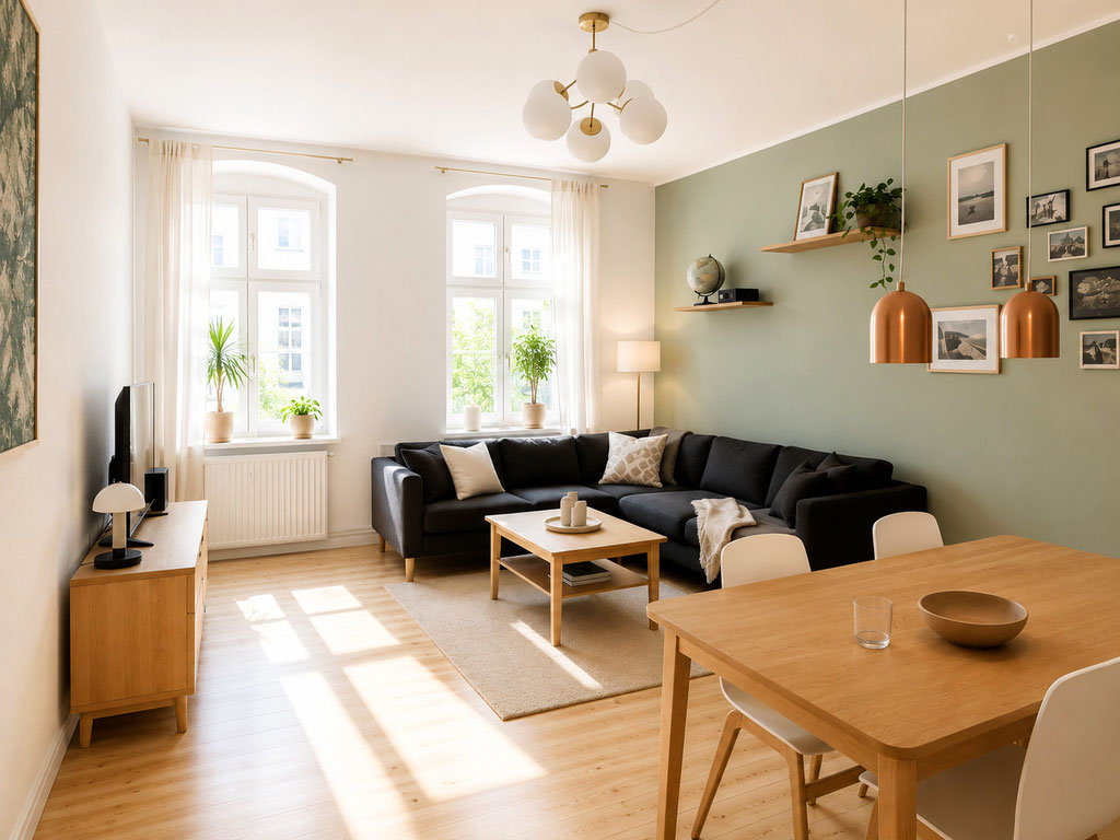 Wohnzimmer Sitzecke Nachher
