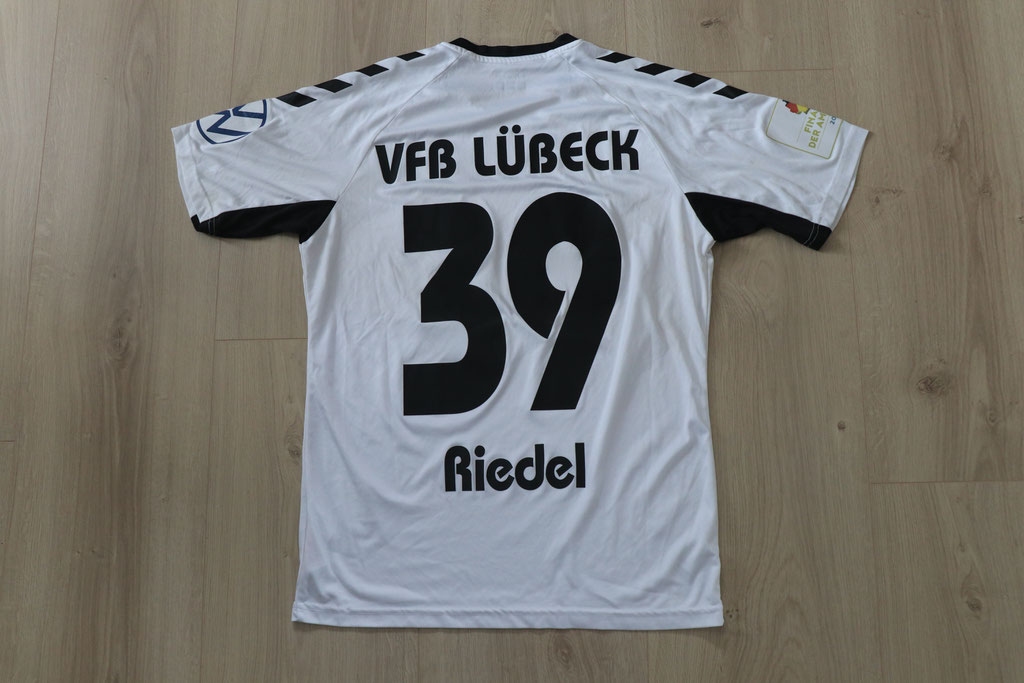 VfB Lübeck Finaltag der Amateure Sondertrikot "100% gegen Rassismus" 2019/20 • Nr. 39 Florian Riedel • signiert • Matchworn SHFV-Lotto-Pokal Finale gegen Todesfelde 22.08.2020