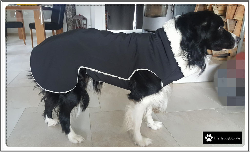 Softshellmantel mit Teddyfutter, wasserdicht, Hundemantel Maßanfertigung,  Hundemantel nach Maß