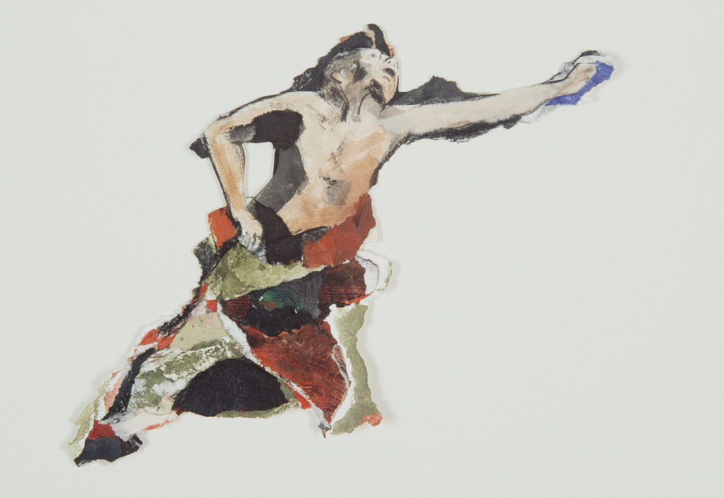 Sans titre, 1992, 21 x 22 cm, techniques mixtes sur papier. Collection privée.