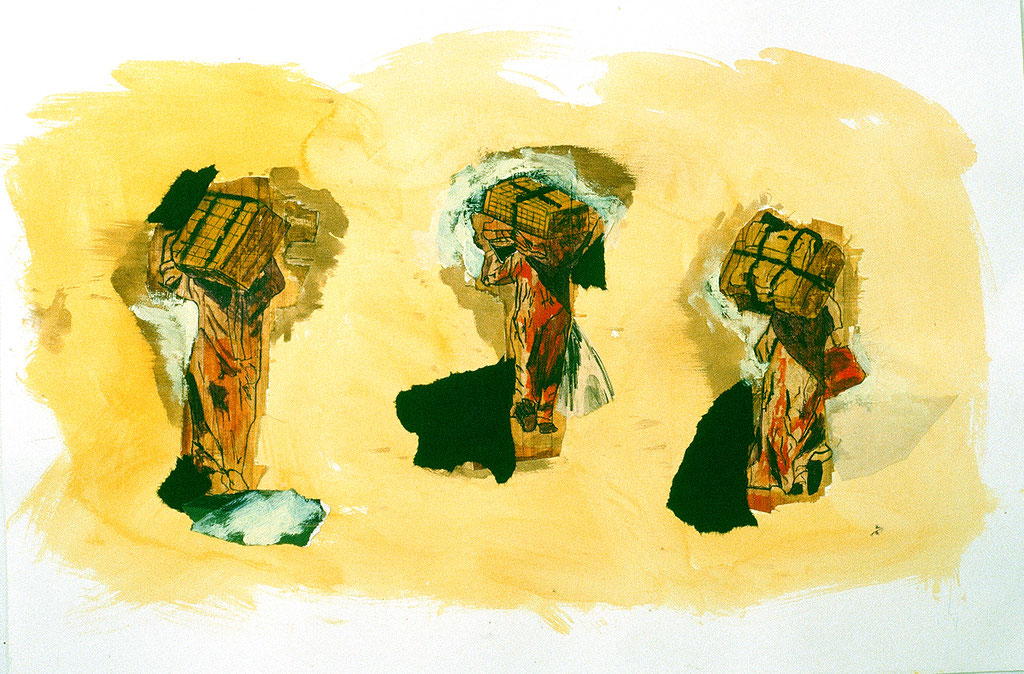 Abandon, 1994, 56 x 76 cm - 22" x 30", techniques mixtes sur papier - mixed media on paper.