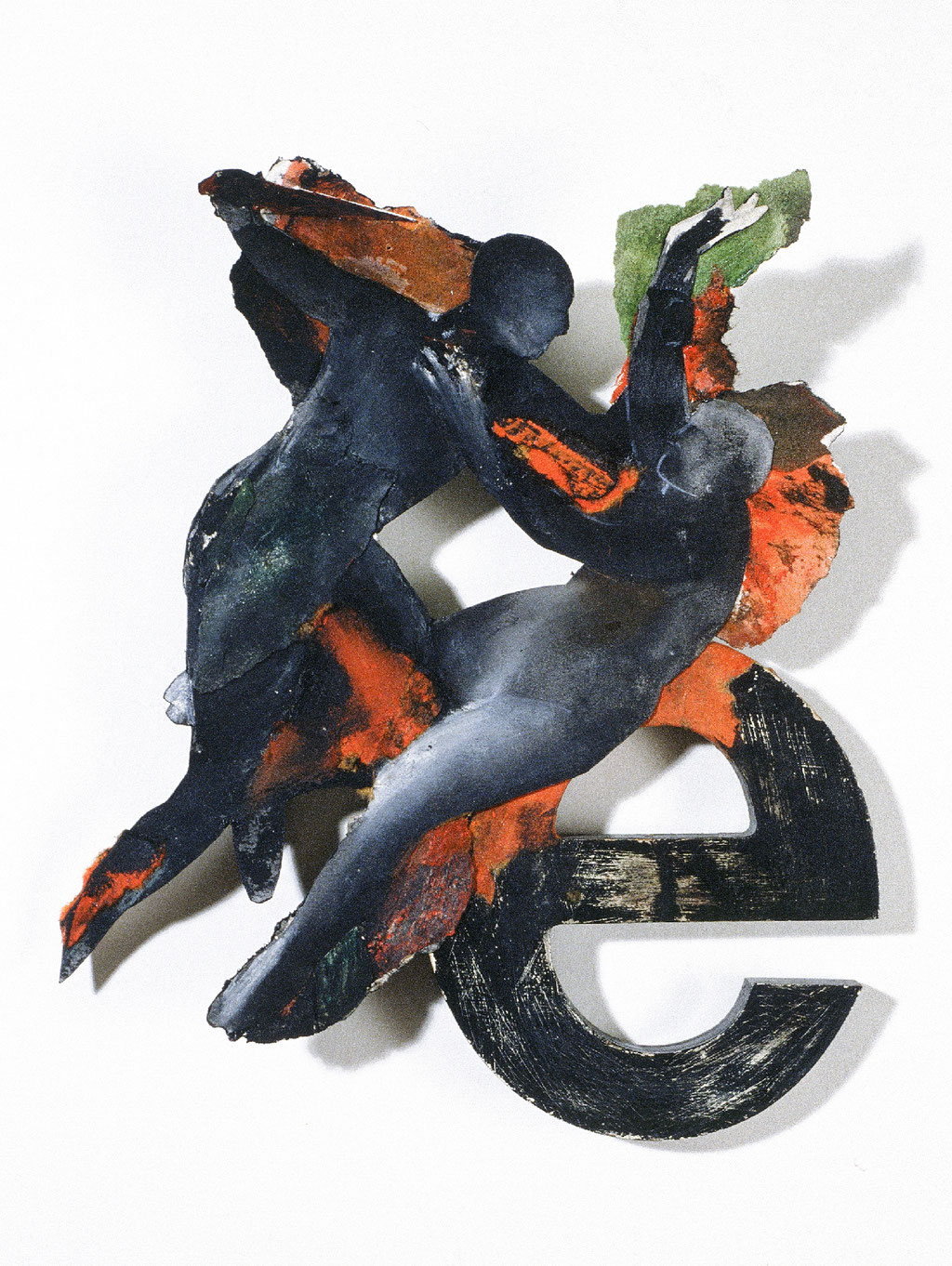 L'E muet, d'après Le Titien, 1990, collage aquarelle, crayon sur papier et bois, 24 x 28 cm. Collection privée,  Photo: Paul Litherland