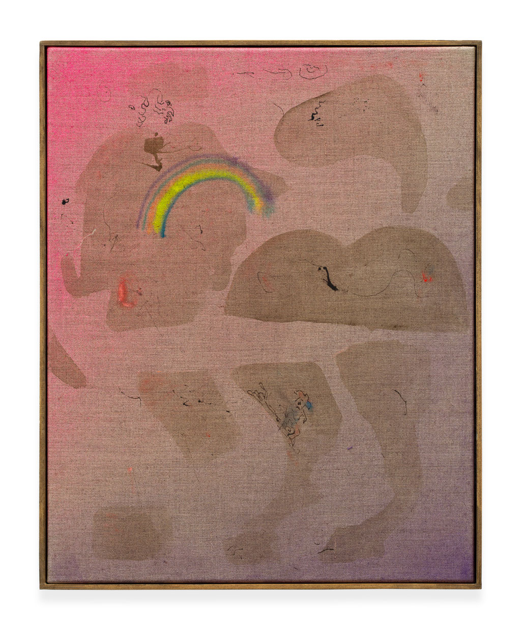 Stamina #02, 2024, Wasserfarbe und Tinte auf Leinwand,, 51 x 41 cm