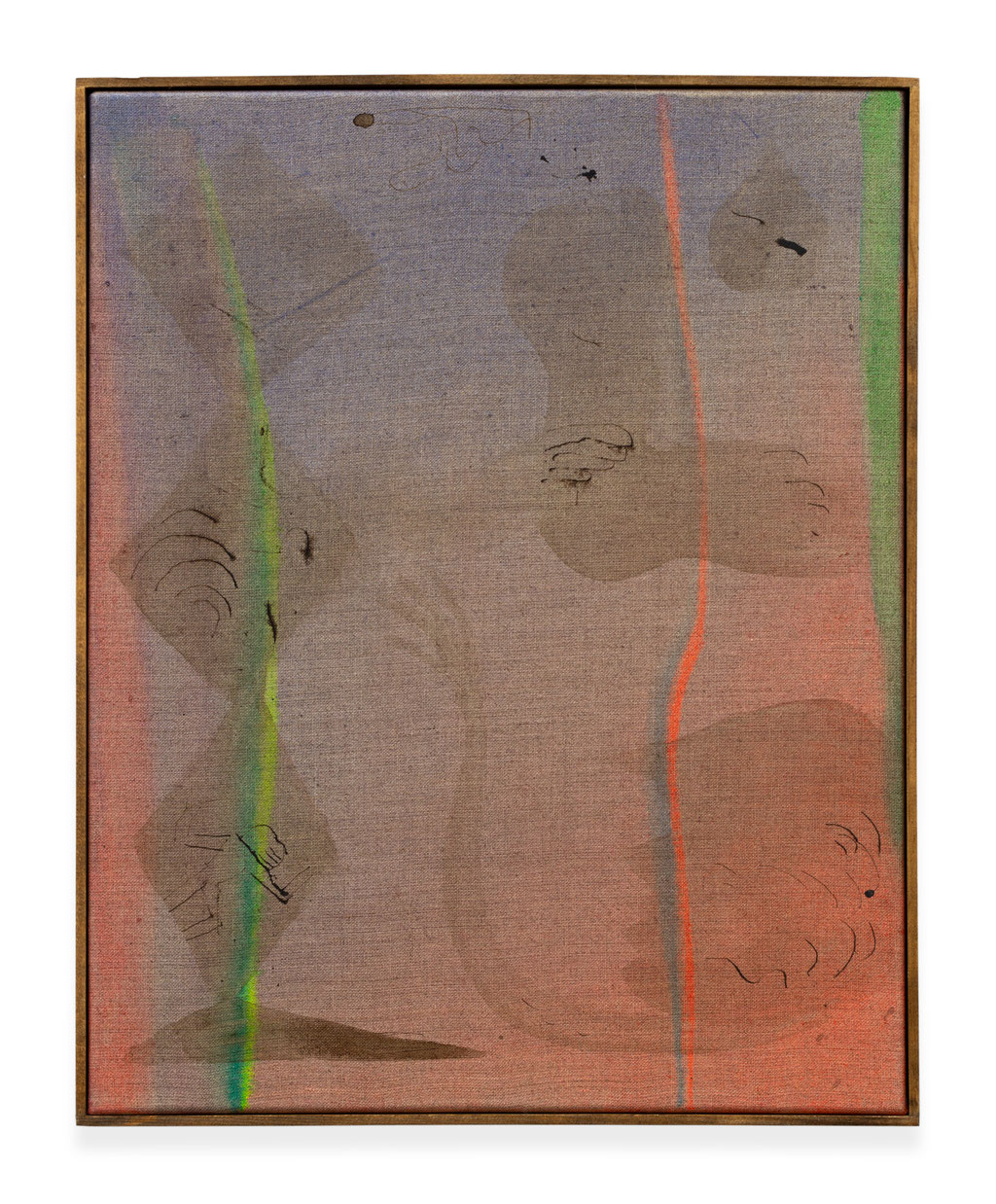 Stamina #01, 2024, Wasserfarbe und Tinte auf Leinwand, 51 x 41 cm