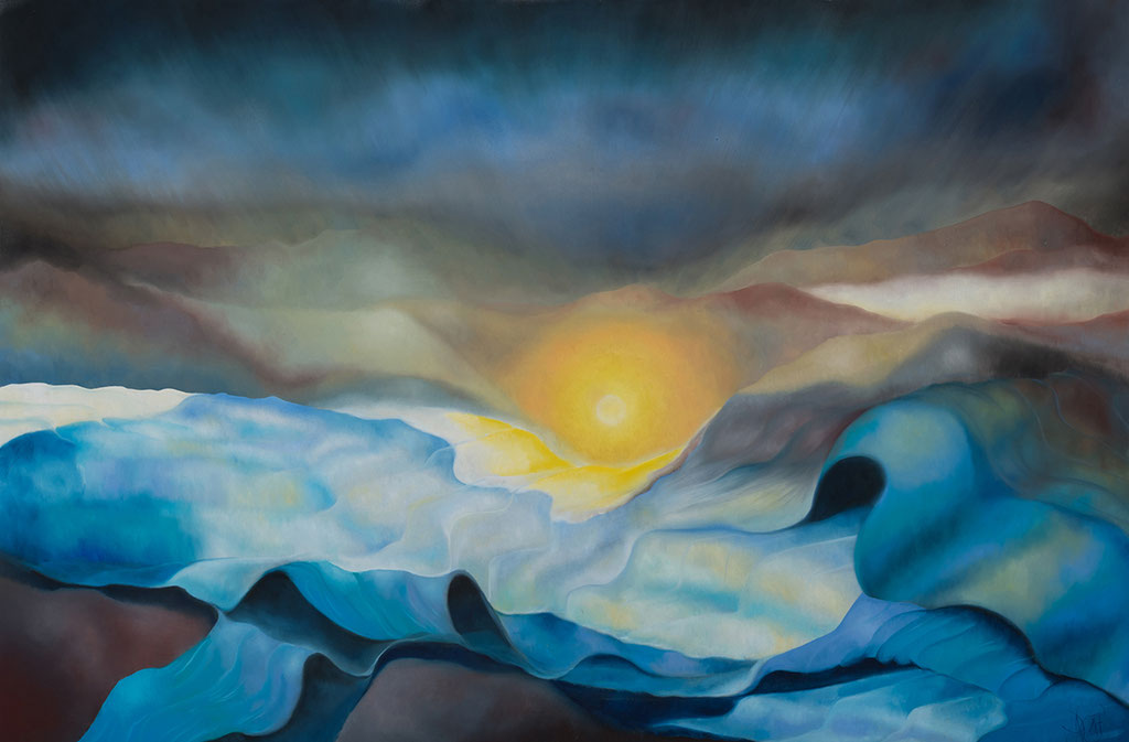 Mee/hr Gefühl 1, 80 x 120 cm, Öl auf Leinwand, Serie Mee/hr Gefühle, 2017