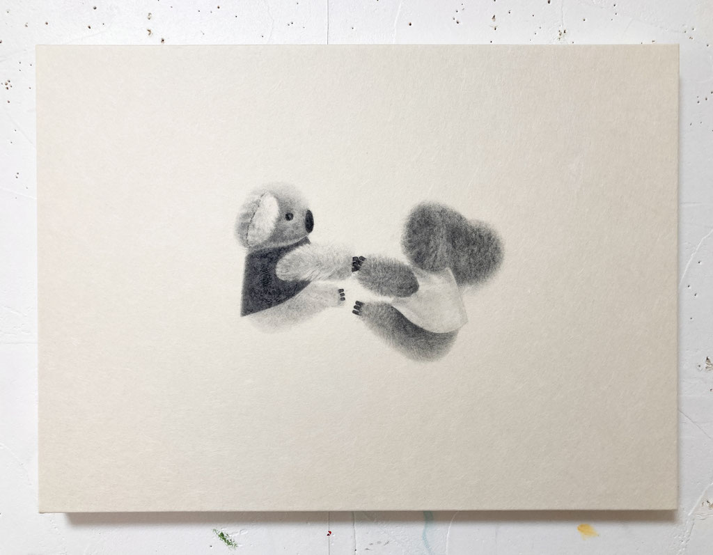 Happy End / ハッピーエンド　pencil on paper, panel　242×333mm（F4）2024
