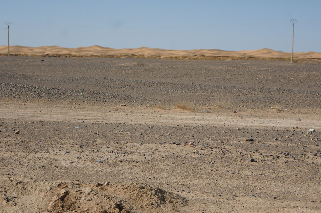 Erster Blick auf die Dünen