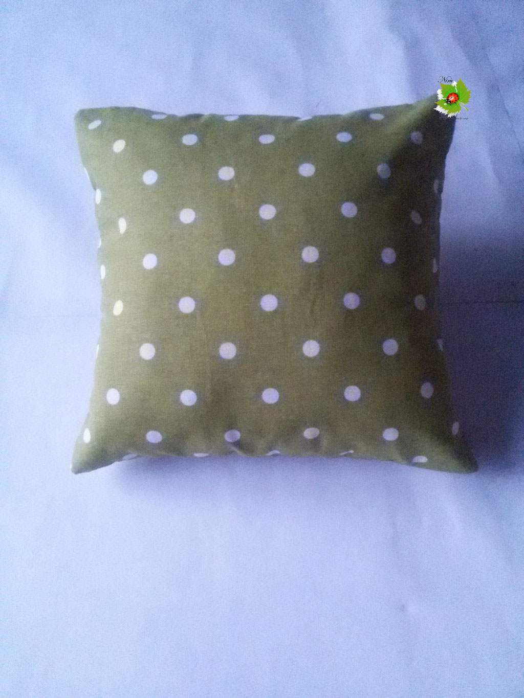 Cuscino arredo casa 40x40cm Dis Pois Verde Art.A160