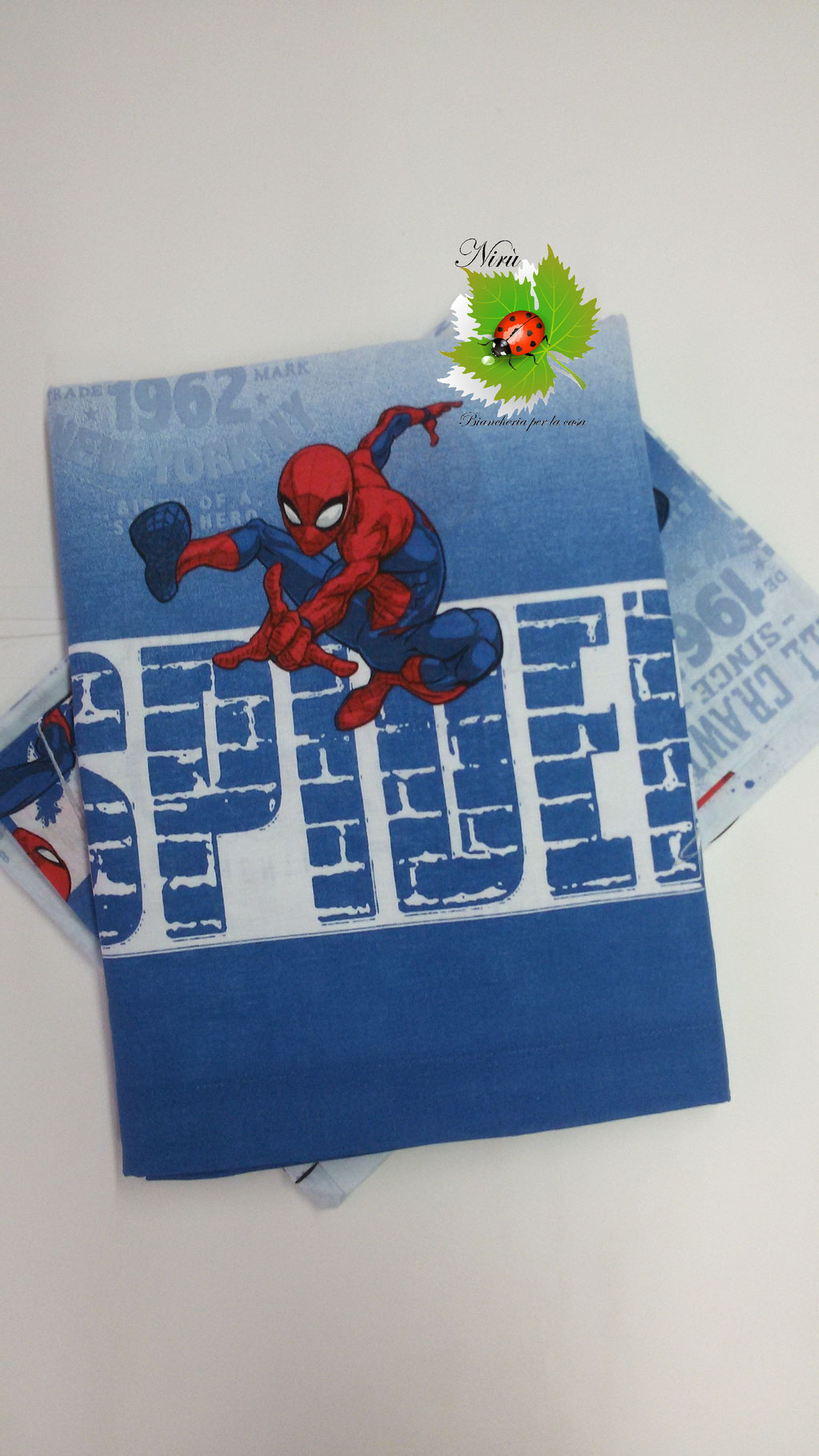 Completo lenzuola Spiderman-Marvel per letto singolo una piazza. A877