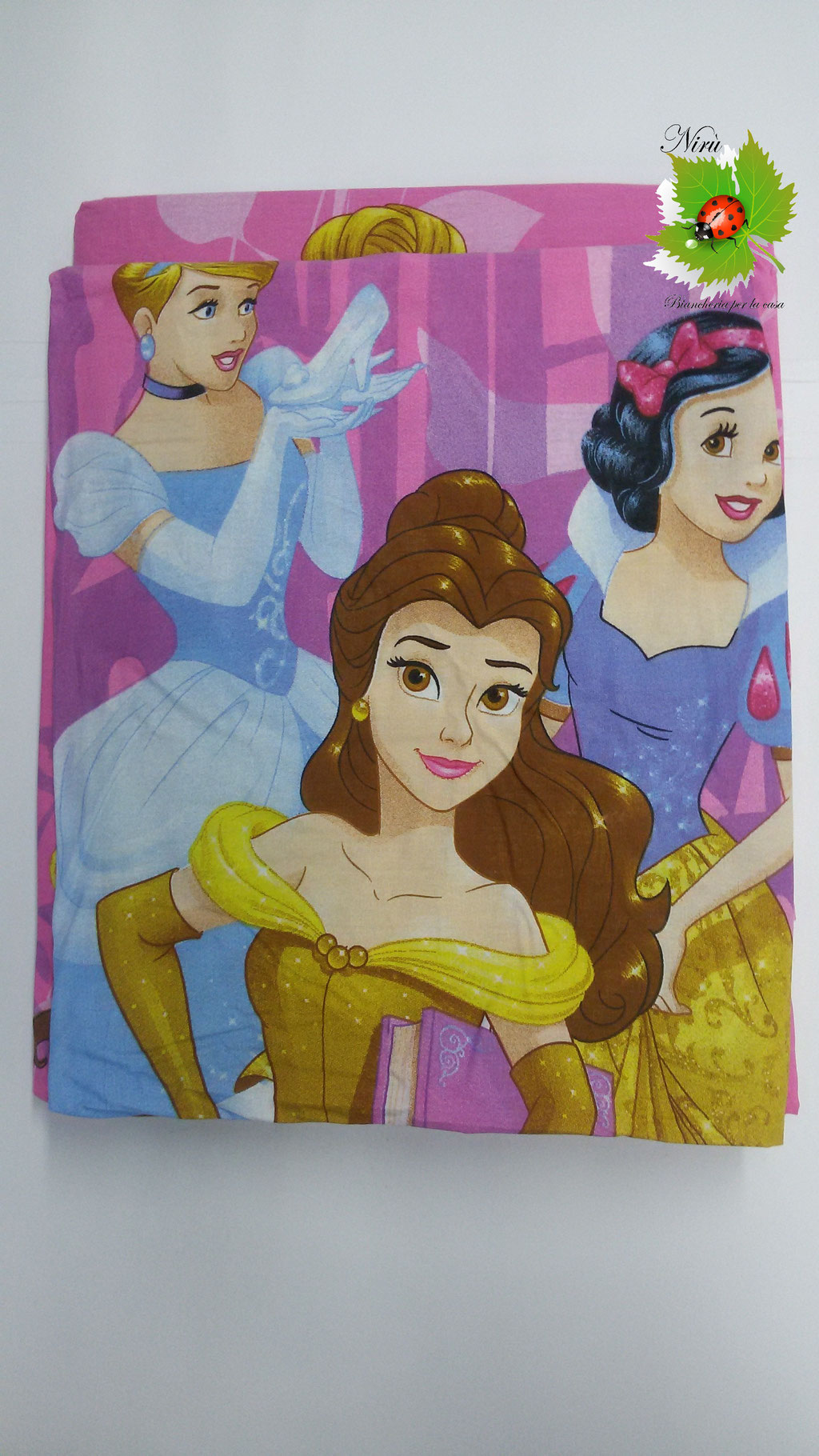 Completo lenzuola Disney Principessa in cotone singolo. A804