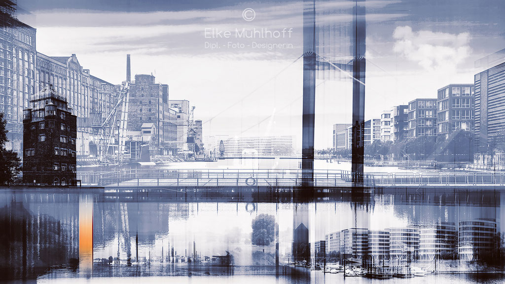 Bildmontage Komposition Hafen-Feeling Duisburg