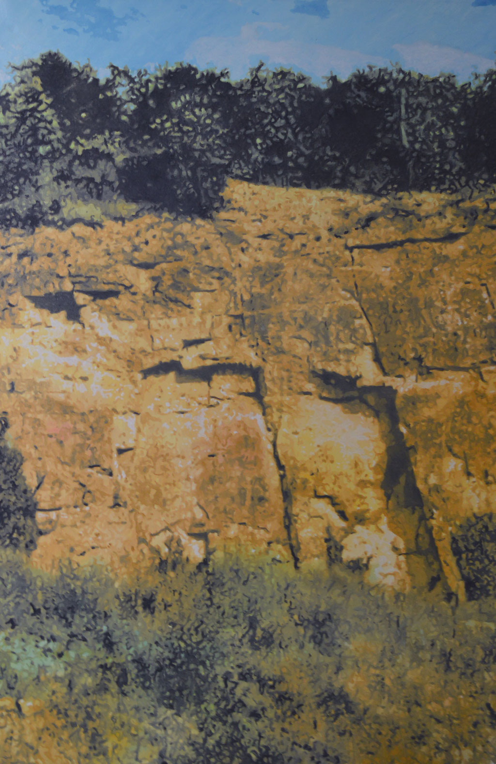 La carrière, 2025, huile sur toile, 85 cm x 102 cm